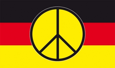 Flagge Fahne Deutschland mit Peace Flagge 90x150 cm