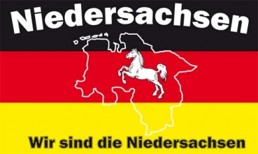 Flagge Fahne Niedersachsen Wir sind die Niedersachsen Flagge 90x150 cm