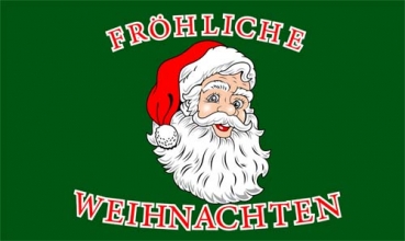 Weihnachtsfahne Weihnachtsmann Schlitten Fahnen Flaggen 1,50x0,90m mit Ösen 