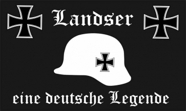 Flagge Fahne DR-Landser eine deutsche Legende 90x150 cm (EHD)