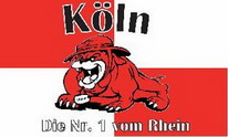 Flagge Fahne Köln - Die Nr. 1 vom Rhein (Fanflagge Nr. 1) 90x150 cm