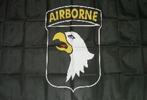 Flagge Fahne 101st Airborne schwarz 90x150 cm