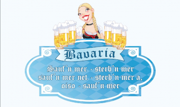 Flagge Fahne Bayern Saufspruch Bier Oktoberfest 90x150