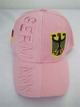 Baseballcap Deutschland rosa mit Wappen