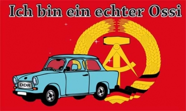 Flagge Fahne Ich bin ein echter Ossi 90x150 cm