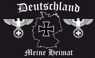 Flagge Fahne DR- Deutschland Meine Heimat Karte Flagge 90x150 cm