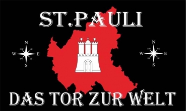 Flagge Fahne St. Pauli das Tor zur Welt 90x150 cm (EHD)