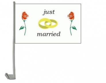 Autoflagge Just Married