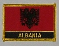 Aufnäher Albanien Schrift unten