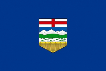 Tischflagge Alberta 10x15cm mit Ständer Tischfahne Miniflagge