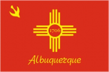 Tischflagge Albuquerque 10x15cm mit Ständer Tischfahne Miniflagge