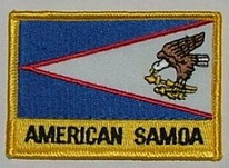 Aufnäher Amerikanisch Samoa Schrift unten