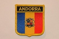 Aufnäher Andorra Schrift oben