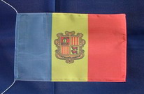 Tischflagge Andorra mit Wappen