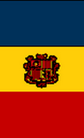 Flagge Fahne Hochformat Andorra mit Wappen