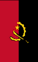 Flagge Fahne Hochformat Angola