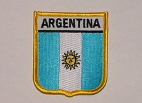 Aufnäher Argentina / Argentinien Schrift oben