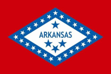 Tischflagge Arkansas 10x15cm mit Ständer Tischfahne Miniflagge