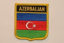 Aufnäher Azerbaijan / Aserbaidschan Schrift oben