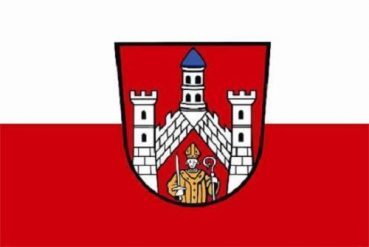 Tischflagge Bad Neustadt Saale 10x15cm mit Ständer Tischfahne Miniflagge