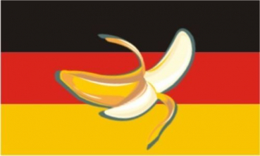 Tischflagge Banane 10x15cm mit Ständer Tischfahne Miniflagge