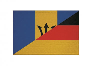 Aufnäher Patch Freundschaft Barbados-Deutschland Aufbügler Fahne Flagge