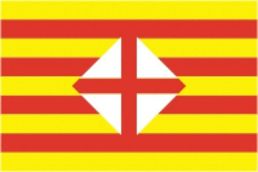 Tischflagge Barcelona 10x15cm mit Ständer Tischfahne Miniflagge