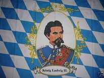 Flagge Fahne Bayern König Ludwig Schrift 90x150 cm