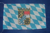 Tischflagge Bayern Raute mit Wappen