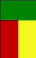 Flagge Fahne Hochformat Benin