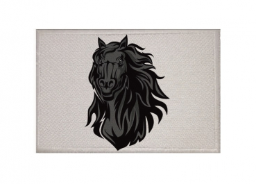 Aufnäher Patch Black Horse Aufbügler Fahne Flagge