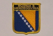 Aufnäher Bosnia & Herzegovina/Bosnien Schrift oben