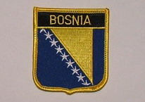 Aufnäher Bosnia / Bosnien Schrift oben