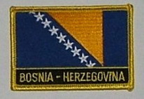 Aufnäher Bosnien Herzegowina Schrift unten