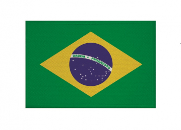 Aufnäher Patch Brasilien Aufbügler Fahne Flagge