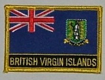 Aufnäher British Virgin Islands / Jungferninseln Schrift unten