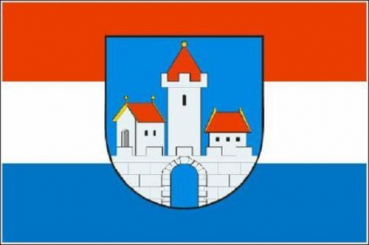 Tischflagge Burgkunstadt 10x15cm mit Ständer Tischfahne Miniflagge