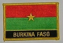 Aufnäher Burkina Faso Schrift unten