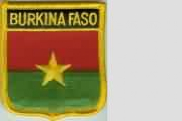 Aufnäher Burkina Faso Schrift oben