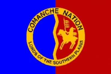 Tischflagge Comanche Nation 10x15cm mit Ständer Tischfahne Miniflagge