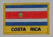 Aufnäher Costa Rica Schrift unten