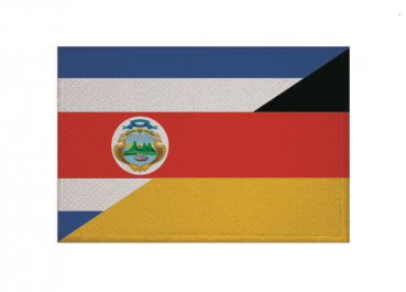 Aufnäher Patch Freundschaft Costa Rica-Deutschland Aufbügler Fahne Flagge