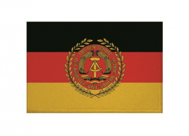 Aufnäher Patch DDR Truppenfahne Aufbügler Fahne Flagge
