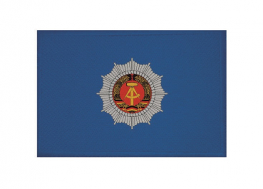 Aufnäher Patch DDR Volkspolizei Emblem blau  Aufbügler Fahne Flagge