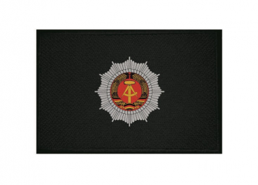 Aufnäher Patch DDR Volkspolizei Emblem schwarz Aufbügler Fahne Flagge