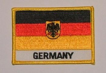 Aufnäher Deutschland Adler Schrift unten