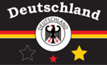 Flagge Fahne Deutschland Fanflagge 6 Schwarz Sterne  90x150 cm
