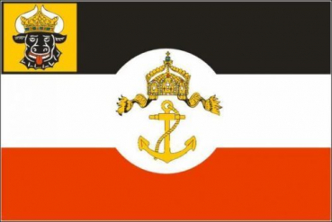 Tischflagge Dienstflagge Marine Mecklenburg Schwerin 10x15cm mit Ständer Tischfahne Miniflagge