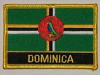 Aufnäher Dominica Schrift unten