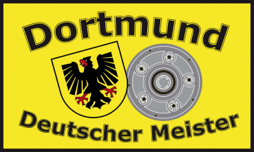 Dortmund Meisterschale Flagge 90x150 cm Digitaldruck